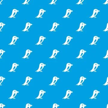 Social network bird pattern seamless blue Stock Illustration