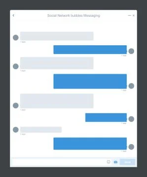 Social network bubbles messaging Stock Illustration