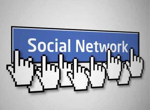 Social network button 2 Stock Illustration