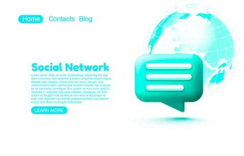 Social network Chat bubble. Talk, dialogue, messenger or online support concept Illustration