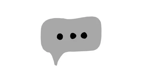 Social network chat bubble text typing. Hand drawn frame by frame stop motion Stock Footage 148463392