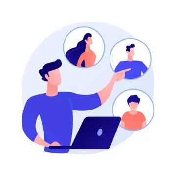 Social network, chatting vector concept metaphor. Stock Illustration