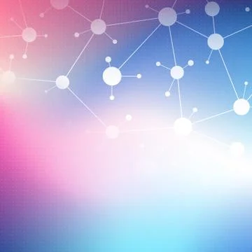 Social network on colored light background, abstract social network flat vector Stock Illustration