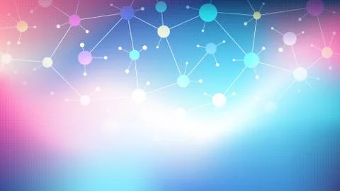 Social network on a colored light background abstract social network flat vector Stock Illustration