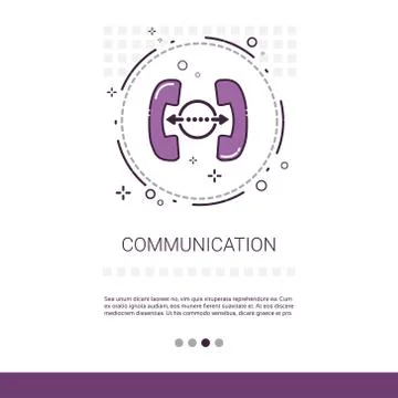 Social Network Communication Chatting Message Web Banner With Copy Space Stock Illustration