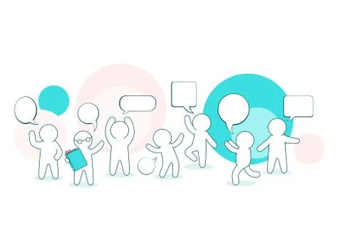 Social Network Communication  concept Stock Illustration