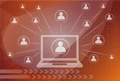 Social network, communication in the global computer networks Stock Illustration