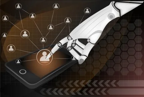 Social network, communication in the global smart phone networks Stock Illustration