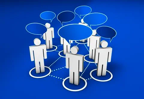 Social network community Stock Illustration
