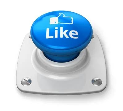 Social network concept: blue like button Stock Illustration