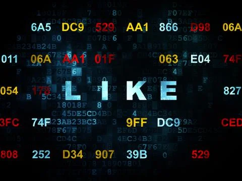Social network concept: Like on Digital background Stock Illustration
