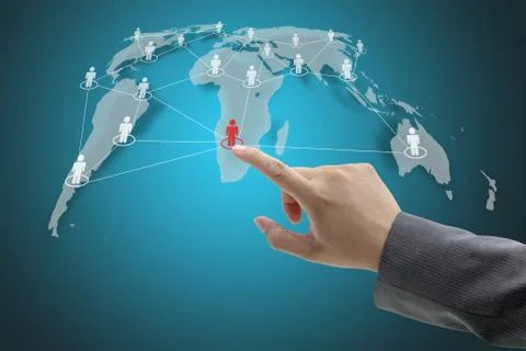 Social network concept Illustrazione stock