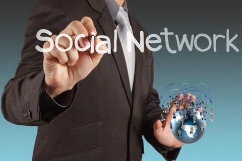 Social network as concept Stock Illustration