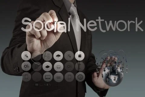 Social network as concept Stock Illustration