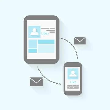 Social network concept Stock Illustration