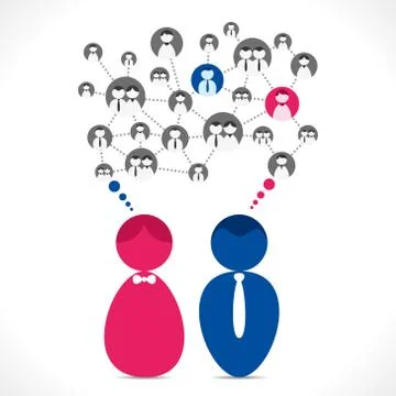 Social network concept Stock Illustration