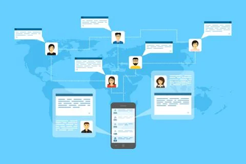 Social network concept Stock Illustration