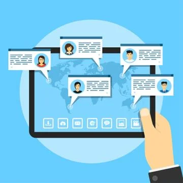 Social network concept Stock Illustration