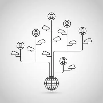 Social network concept Stock Illustration