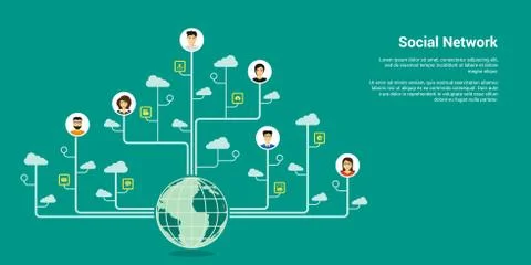 Social network concept Stock Illustration