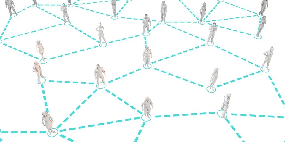Social Network Concept Illustrazione stock