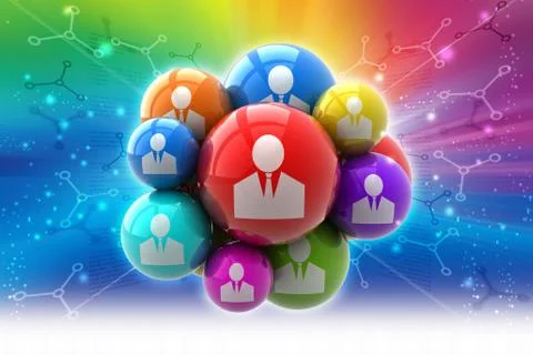 Social network concept Stock Illustration