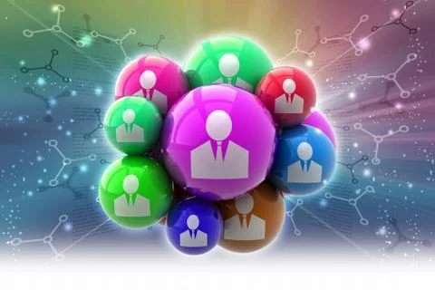 Social network concept Stock Illustration