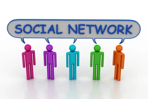 Social network concept Free Stock Illustration