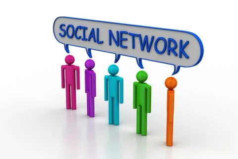 Social network concept Free Stock Illustration