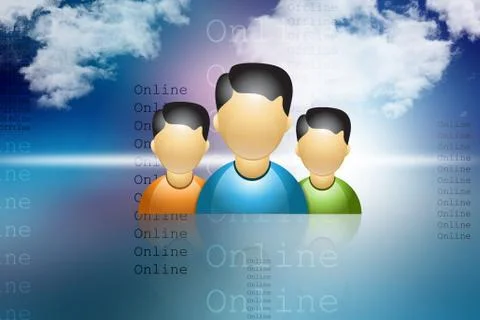 Social network concept Stock Illustration