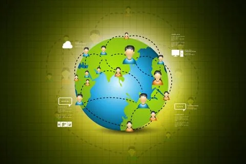 Social network concept Stock Illustration