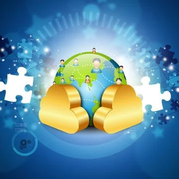 Social network concept Illustrazione stock