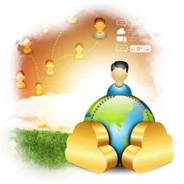 Social network concept Stock Illustration