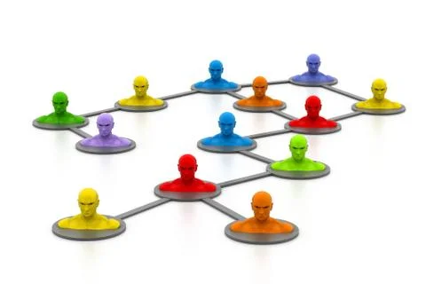 Social network concept Illustrazione stock
