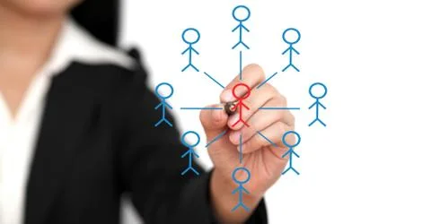 Social network concept Foto stock