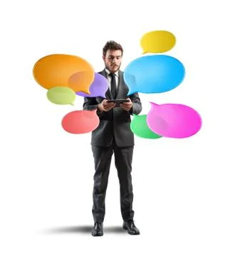 Social network concept Stock Photos