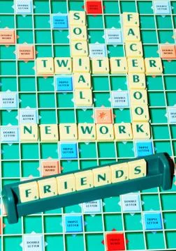 Social network concept Foto stock