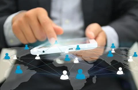 Social network concept. Stock Photos