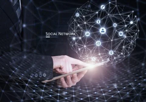 Social network concept Stock Photos