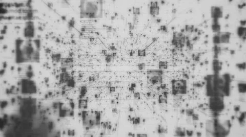 Social network concept with a stream of unrecognizable people portraits Stock-Illustration