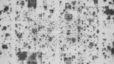 Social network concept with a stream of unrecognizable people portraits Stock Illustration