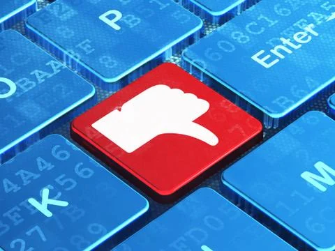 Social network concept: Unlike on computer keyboard background Illustrazione stock