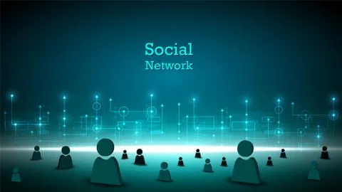 Social network connected Stock Illustration