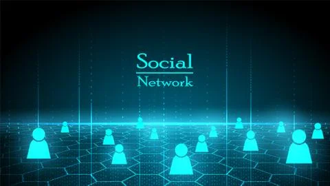 Social network connected Stock Illustration