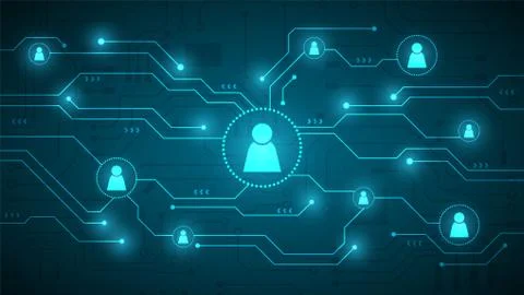 Social network connected Stock Illustration