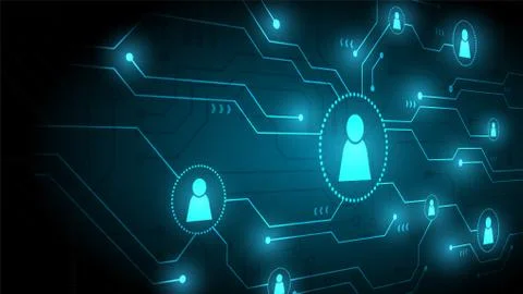 Social network connected Stock Illustration