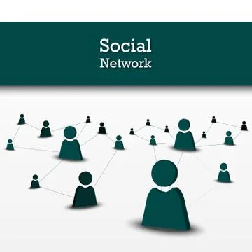 Social network connected Stock Illustration