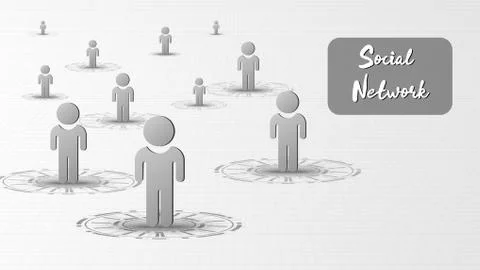 Social network connected Stock Illustration