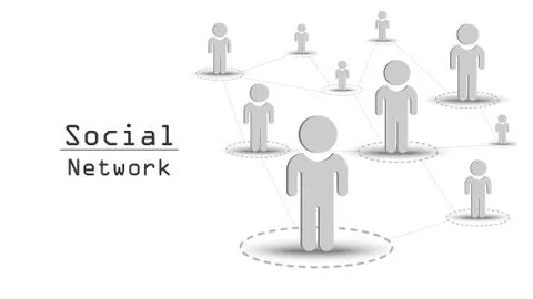 Social network connected Stock Illustration