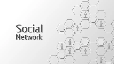 Social network connected Stock Illustration